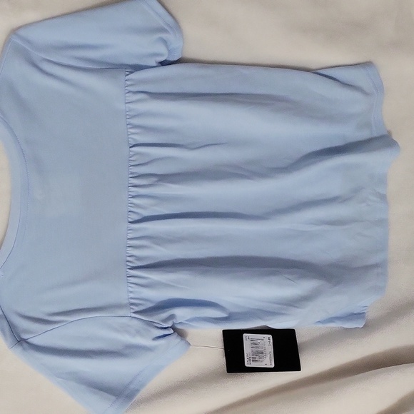 Converse Light Blue T-Shirt with Pink Logo - Picture 5 of 9